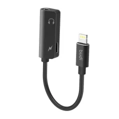   Lightning to AUX mini jack 3.5mm adapter + Lightning Budi (black)