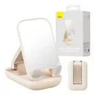 Baseus összecsukható telefonállvány tükörrel (bézs)