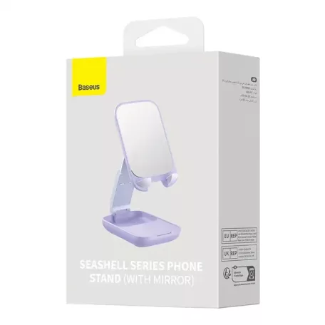 Baseus összecsukható telefonállvány tükörrel (lila)