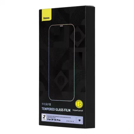 Baseus Crystal Series betekintésgátló edzett üvegfólia iPhone 14 Pro