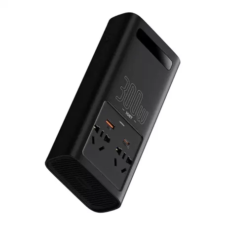 Baseus autós inverter 300W, 24V, CN / EU (fekete)