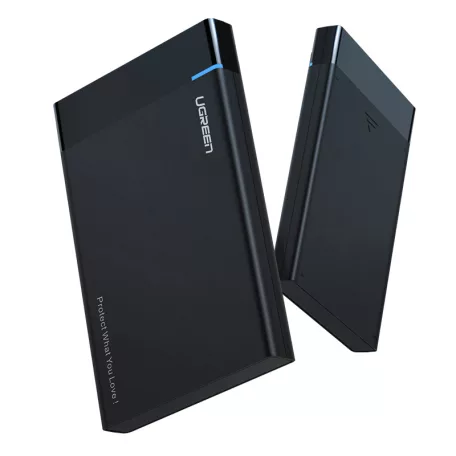 UGREEN US221 2,5 hüvelykes HDD/SSD külső ház, SATA 3.0, USB-C, 50 cm (fekete)
