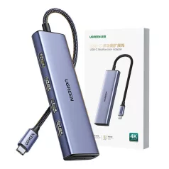 UGREEN CM511 USB-C–HDMI adapter, 3× USB-A 3.0, SD/TF