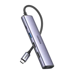   UGREEN CM478 5 az 1-ben adapter, USB-C–HDMI, USB-A 3.0, 2x USB-A 2.0, PD