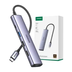   UGREEN CM478 5 az 1-ben adapter, USB-C–HDMI, USB-A 3.0, 2x USB-A 2.0, PD