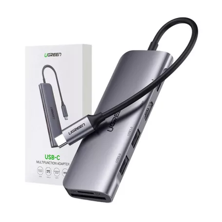 UGREEN CM195 USB-C–HDMI adapter hub, 2x USB-A 3.0, SD/TF, PD