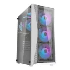 Darkflash DK352 Plus számítógépház + 4 ARGB ventilátor (fehér)