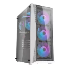   Darkflash DK352 Plus számítógépház + 4 ARGB ventilátor (fehér)