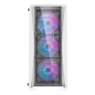 Darkflash DK352 Plus számítógépház + 4 ARGB ventilátor (fehér)