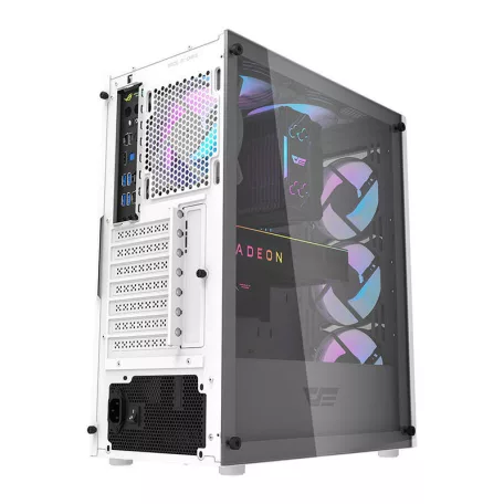 Darkflash DK352 Plus számítógépház + 4 ARGB ventilátor (fehér)