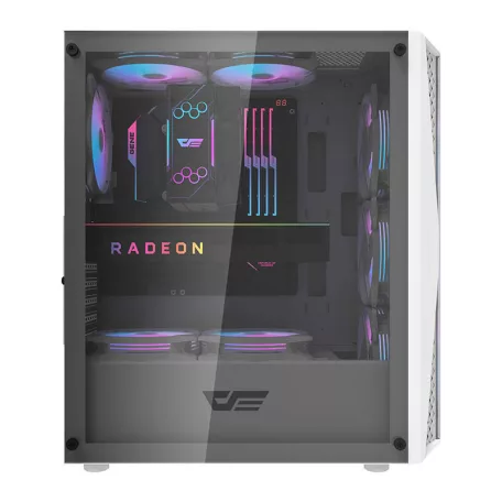 Darkflash DK352 Plus számítógépház + 4 ARGB ventilátor (fehér)