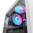 Darkflash DK352 Plus számítógépház + 4 ARGB ventilátor (fehér)