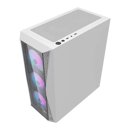 Darkflash DK352 Plus számítógépház + 4 ARGB ventilátor (fehér)
