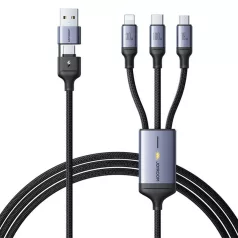   Speedy USB Joyroom SA21-2T3 kábel, 6 in 1/ 100W/kábel 1.5m (fekete)