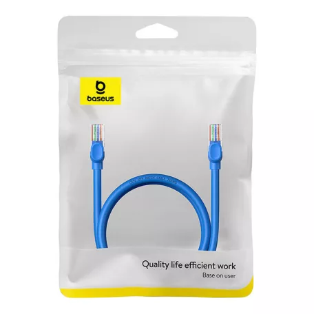 Baseus Ethernet RJ45 kerek kábel, Cat.6, 1m (kék)