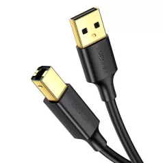   UGREEN US135 USB 2.0 AB nyomtatókábel, aranyozott, 1,5 m (fekete)