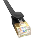 Baseus Cat 7 UTP Ethernet RJ45 lapos kábel, 1 m (fekete)