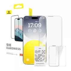   Baseus Diamond privacy edzett üvegfólia, 0.3mm, iPhone 15 Pro Max