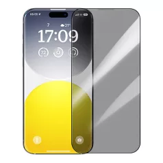   Baseus Sapphire betekintésgátló edzett üvegfólia iPhone 15 ProMax