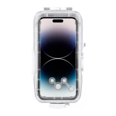   Puluz műanyag vízálló tok iPhone 15 Plus/15 Pro Max/14 Plus/14 Pro Max/13 Pro Max/12 Pro Max/11 Pro Max (fehér)