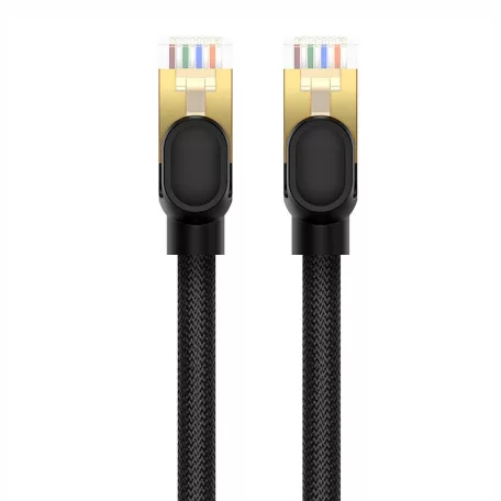 Baseus Hálózati kábel Cat.8, Ethernet RJ45, 40 Gbps, 0,5m (fekete)