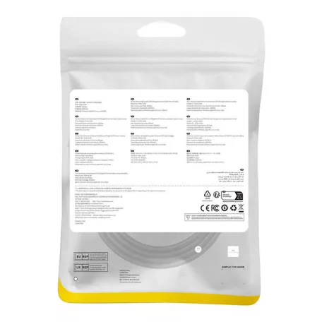 Baseus Hálózati kábel Cat.8, Ethernet RJ45, 40 Gbps, 1,5m (fekete)