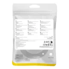 Baseus fonott hálózati kábel Cat.7, Ethernet RJ45, 10Gbps, 1,5m (fekete)