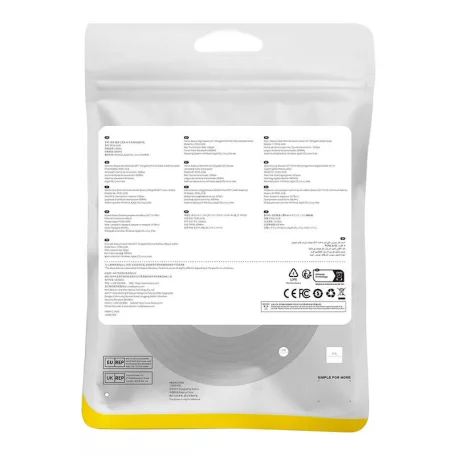 Baseus fonott hálózati kábel Cat.7, Ethernet RJ45, 10Gbps, 3m (fekete)