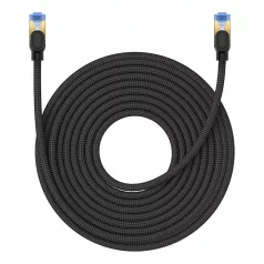   Baseus fonott hálózati kábel Cat.7, Ethernet RJ45, 10Gbps, 15m (fekete)
