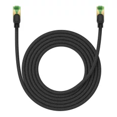   Baseus fonott hálózati kábel Cat.8, Ethernet RJ45, 40 Gbps, 3m (fekete)