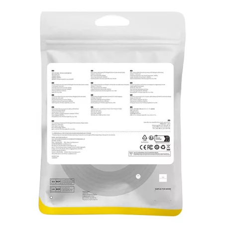 Baseus fonott hálózati kábel Cat.8, Ethernet RJ45, 40 Gbps, 3m (fekete)