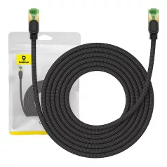   Baseus fonott hálózati kábel Cat.8, Ethernet RJ45, 40 Gbps, 5m (fekete)