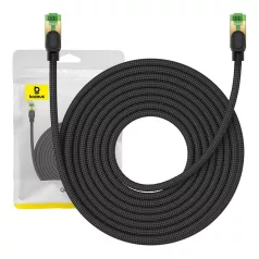   Baseus fonott hálózati kábel Cat.8, Ethernet RJ45, 40 Gbps, 10m (fekete)