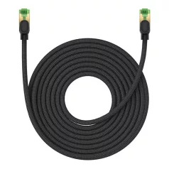   Baseus fonott hálózati kábel Cat.8, Ethernet RJ45, 40 Gbps, 10m (fekete)