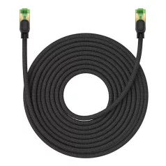   Baseus fonott hálózati kábel Cat.8, Ethernet RJ45, 40 Gbps, 15m (fekete)