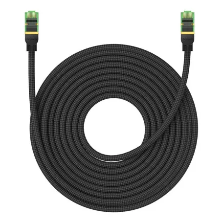 Baseus fonott hálózati kábel Cat.8, Ethernet RJ45, 40 Gbps, 15m (fekete)