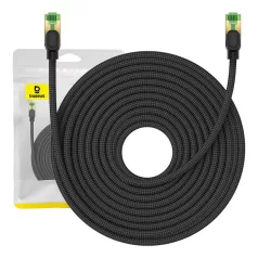   Baseus fonott hálózati kábel Cat.8, Ethernet RJ45, 40 Gbps, 20m (fekete)