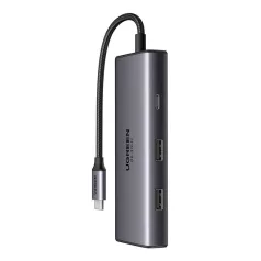   UGREEN CM498 6 az 1-ben adapter USB-C - 2x USB-A 3.0, USB-C 3.0, 2xHDMI, PD