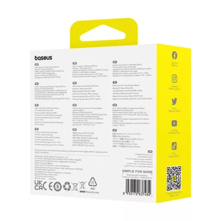 Baseus Bowie E5x TWS fülhallgató (fekete)