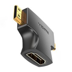   Adapter 2in1 HDMI to Micro/Mini HDMI Vention AGFB0 4K 30Hz (black)