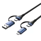 4in1 USB kábel USB 2.0 Vention CTLLH 2m (fekete)