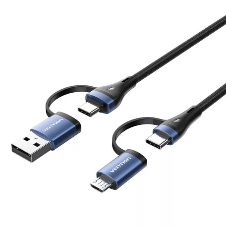 4in1 USB kábel USB 2.0 Vention CTLLH 2m (fekete)