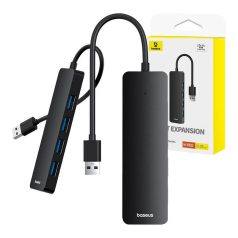 4in1 Hub Baseus  UltraJoy Lite USB-A to USB 3.0 15 cm(black)