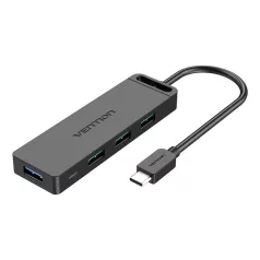   Hub 5in1 4 portos USB 3.0 és USB-C kábellel Vention TGKBD 0,5m Fekete