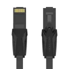 Lapos UTP hálózati kábel Cat. 6 Vention IBABG RJ45 Ethernet 1000Mbps 1.5m, fekete