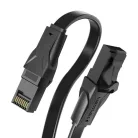 Lapos UTP hálózati kábel Cat. 6 Vention IBABG RJ45 Ethernet 1000Mbps 1.5m, fekete