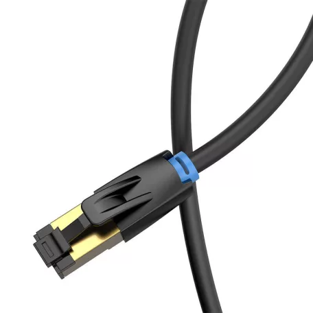 Hálózati kábel CAT8 SFTP Vention IKABF RJ45 Ethernet 40Gbps 1m fekete