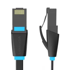   Lapos hálózati kábel UTP CAT6 Vention IBJBS RJ45 Ethernet 1000Mbps 25m fekete