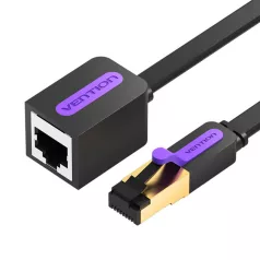   Flat Network Cable Extension CAT7 Vention ICBBD RJ45 Ethernet 10Gbps 0.5m Black