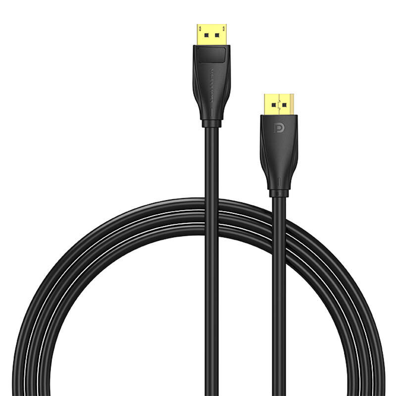 HCDBG VENTION - Cable, DisplayPort 1.4; DisplayPort plug,both sides; PVC;  black